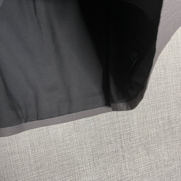 THEORY Skirt Womens 10 Grey High Waist Greystone Texture Stretch Miniskirt New - Picture 9 of 12